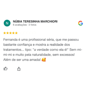 Avaliação Google - Paciente 2