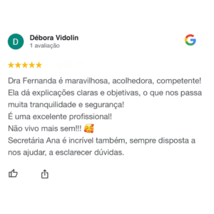Avaliação Google - Paciente 3